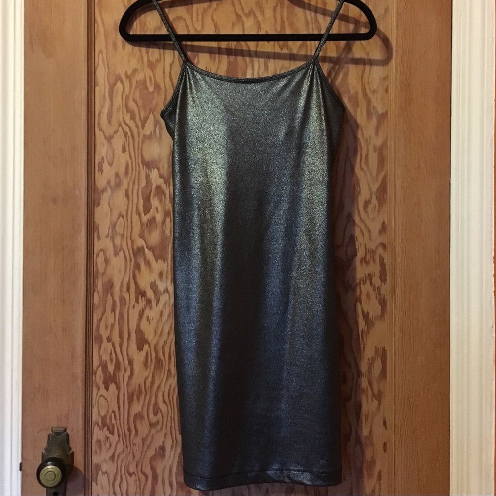 Sparkly silver Spaghetti strap dress